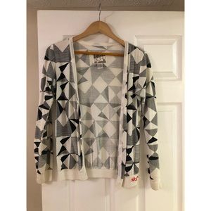 Billabong black and white cardigan